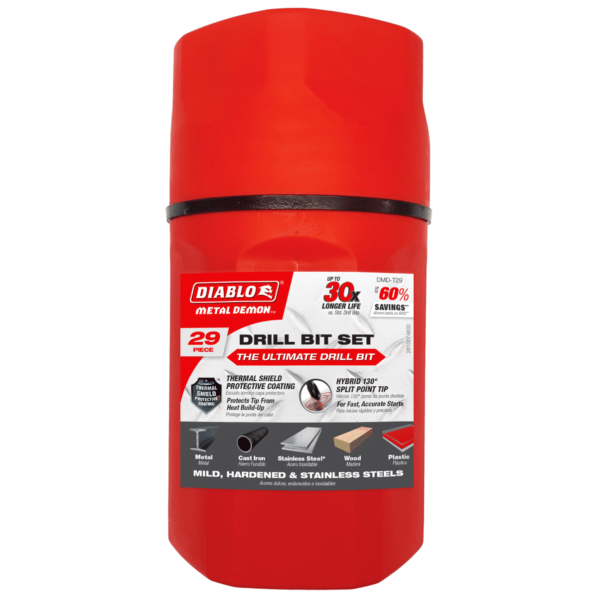 Diablo DMD-T29 Metal Demon 29-Piece Drill Bits Set for Mild, Hardened and Stainless Steels