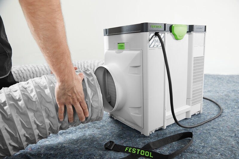 Festool SYS-AIR HEPA Air Filter with LS-SYS-AIR 7-3/4-in. Diameter x 19-1/2-ft. Air Supply Hose