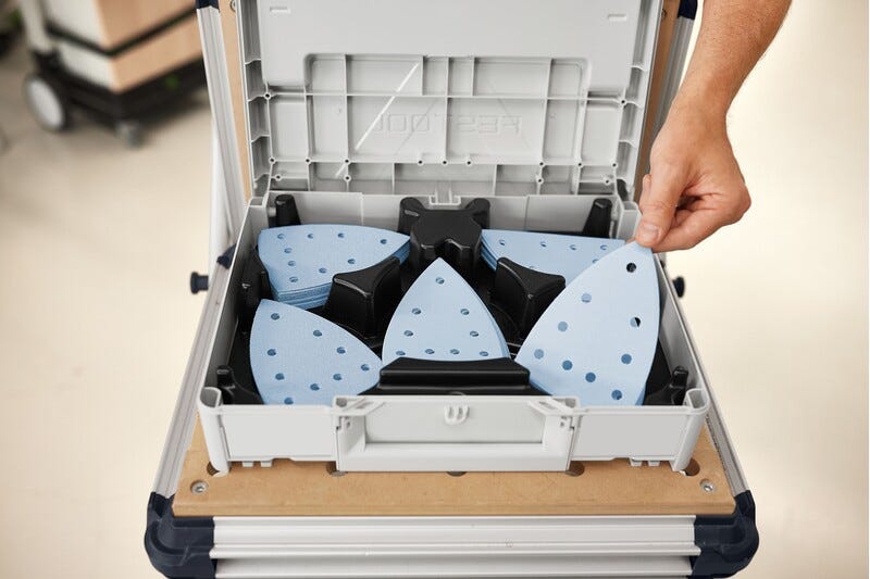 Festool 578195 Granat DTS/DTSC 400 Delta Abrasives 100-Piece Value Set Systainer3